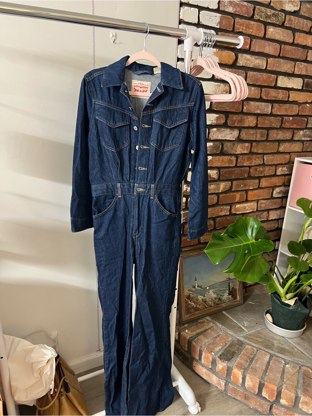 Levi's Dark Blue Denim Bootcut Jumpsuit